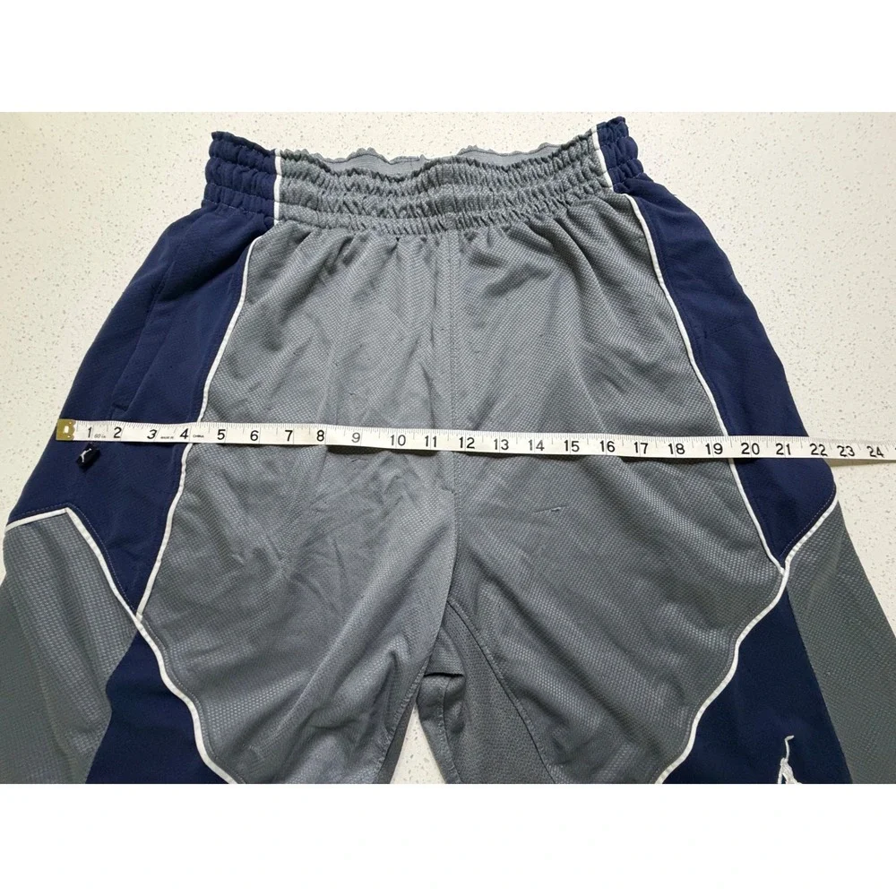 Jordan Mens Dri-FIT Mesh Basketball Shorts Grey Navy Blue Jumpman Size M
